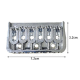 Maxbell Guitar Fixed Bridge Guitar Tailpiece Replacement for 6 String Guitar Accs Silver