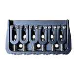 Maxbell Guitar Fixed Bridge Guitar Tailpiece Replacement for 6 String Guitar Accs Black