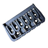 Maxbell Guitar Fixed Bridge Guitar Tailpiece Replacement for 6 String Guitar Accs Black