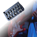 Maxbell Guitar Fixed Bridge Guitar Tailpiece Replacement for 6 String Guitar Accs Black