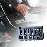 Maxbell Guitar Fixed Bridge Guitar Tailpiece Replacement for 6 String Guitar Accs Black