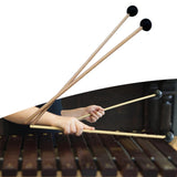 Maxbell 2Pcs Rubber Mallet Percussion Xylophone Bell Mallets for Drummers