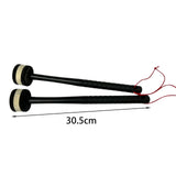 Maxbell 2Pcs Felt Mallet Percussion Instrument Kit for Gong Woodblock Drum Bells