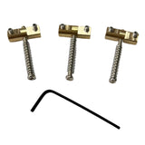 Maxbell 3Pcs Modern Compensated Saddles Bridge String Saddles Instrument Bass Guitar