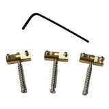 Maxbell 3Pcs Modern Compensated Saddles Bridge String Saddles Instrument Bass Guitar