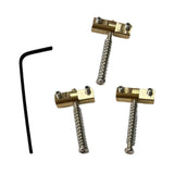 Maxbell 3Pcs Modern Compensated Saddles Bridge String Saddles Instrument Bass Guitar