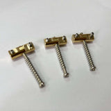 Maxbell 3Pcs Modern Compensated Saddles Bridge String Saddles Instrument Bass Guitar
