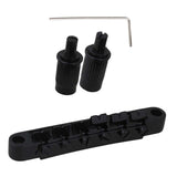 Maxbell Professional Guitar Bridge Adjustable for 6 String Electric Guitar Black