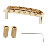 Maxbell Professional Guitar Bridge Adjustable for 6 String Electric Guitar Gold