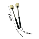 Maxbell 2x Drum Mallet Accessory Instrument Black Handle Sturdy for Percussion
