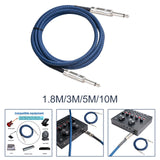 Maxbell 1/4" Straight Instrument Cable Electric Instrument Cable for Speaker Mixer 1.8 Meters