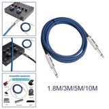 Maxbell 1/4" Straight Instrument Cable Electric Instrument Cable for Speaker Mixer 1.8 Meters
