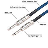 Maxbell 1/4" Straight Instrument Cable Electric Instrument Cable for Speaker Mixer 10 Meters