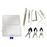 Maxbell 9 Pieces Key Cover Adjusting Spring Hook Trimming Tool Set for Clarinet