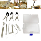 Maxbell 9 Pieces Key Cover Adjusting Spring Hook Trimming Tool Set for Clarinet