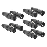 Maxbell Premium Dmx 3Pin Male & Female Mic Snake Plug for Studio Recording Speakers