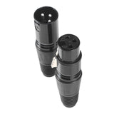 Maxbell Premium Dmx 3Pin Male & Female Mic Snake Plug for Studio Recording Speakers