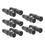 Maxbell Premium Dmx 3Pin Male & Female Mic Snake Plug for Studio Recording Speakers