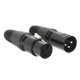 Maxbell Premium Dmx 3Pin Male & Female Mic Snake Plug for Studio Recording Speakers