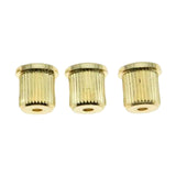 Maxbell 6 Pieces Durable Iron Guitar Through Body String Ferrules Replacement Parts Golden