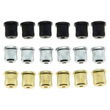 Maxbell 6 Pieces Durable Iron Guitar Through Body String Ferrules Replacement Parts Golden