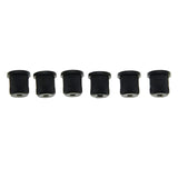 Maxbell 6 Pieces Durable Iron Guitar Through Body String Ferrules Replacement Parts Black