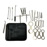 Maxbell Sax Repair Tool Steel Fittings Set with Storage Case for Woodwind Instrument