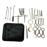 Maxbell Sax Repair Tool Steel Fittings Set with Storage Case for Woodwind Instrument