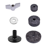 Maxbell 23 Pieces Attachment Cymbal Felts Washers Wing Nuts Cymbal Replacement grey