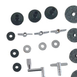 Maxbell 23 Pieces Attachment Cymbal Felts Washers Wing Nuts Cymbal Replacement grey