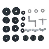 Maxbell 23 Pieces Attachment Cymbal Felts Washers Wing Nuts Cymbal Replacement black