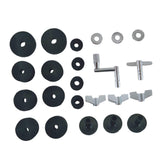 Maxbell 23 Pieces Attachment Cymbal Felts Washers Wing Nuts Cymbal Replacement black
