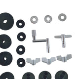 Maxbell 23 Pieces Attachment Cymbal Felts Washers Wing Nuts Cymbal Replacement black