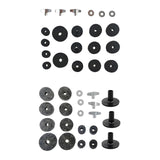 Maxbell 21 Pieces Replacement Cymbal Felt Washer Drum Accessories Drum Set Equipment black