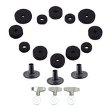 Maxbell 21 Pieces Replacement Cymbal Felt Washer Drum Accessories Drum Set Equipment black
