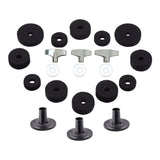 Maxbell 21 Pieces Replacement Cymbal Felt Washer Drum Accessories Drum Set Equipment black