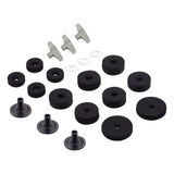 Maxbell 21 Pieces Replacement Cymbal Felt Washer Drum Accessories Drum Set Equipment black