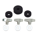 Maxbell 21 Pieces Replacement Cymbal Felt Washer Drum Accessories Drum Set Equipment black