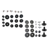 Maxbell 21 Pieces Replacement Cymbal Felt Washer Drum Accessories Drum Set Equipment black