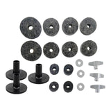 Maxbell 21 Pieces Replacement Cymbal Felt Washer Drum Accessories Drum Set Equipment grey