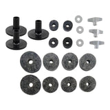 Maxbell 21 Pieces Replacement Cymbal Felt Washer Drum Accessories Drum Set Equipment grey