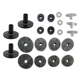 Maxbell 21 Pieces Replacement Cymbal Felt Washer Drum Accessories Drum Set Equipment grey