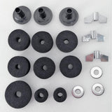 Maxbell Drum Sets Replacement Cymbal Felt Washer Drum Accessories Replacement Kit black