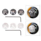 Maxbell 3 Pieces Electric Guitar Bass Potentiometer Caps Dome for Electric Guitar Black