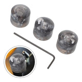 Maxbell 3 Pieces Electric Guitar Bass Potentiometer Caps Dome for Electric Guitar Black