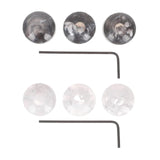 Maxbell 3 Pieces Electric Guitar Bass Potentiometer Caps Dome for Electric Guitar Black