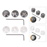 Maxbell 3 Pieces Electric Guitar Bass Potentiometer Caps Dome for Electric Guitar Black