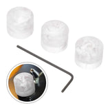Maxbell 3 Pieces Electric Guitar Bass Potentiometer Caps Dome for Electric Guitar White