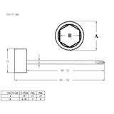 Maxbell 3 Pieces Adjustment Guitar Neck Wrench 7mm 8mm 6.35mm Metal for Guitar