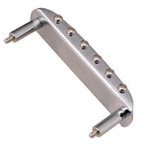 Maxbell 6 String Metal Saddle Guitar Bridge with Screws for Musical Instruments Silver